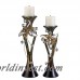 ORE Furniture Florria Decorative 2 Piece Crystal Candlestick Set ORE2305